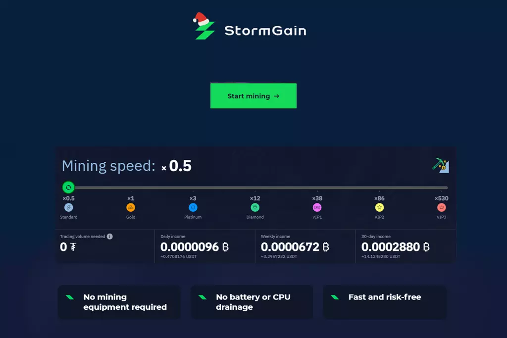 Stormgain Cloud Mining